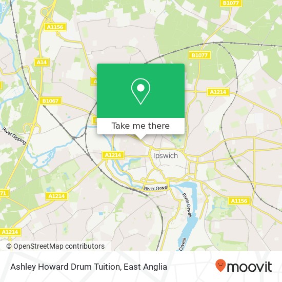 Ashley Howard Drum Tuition, Norwich Road Ipswich Ipswich IP1 2ET map