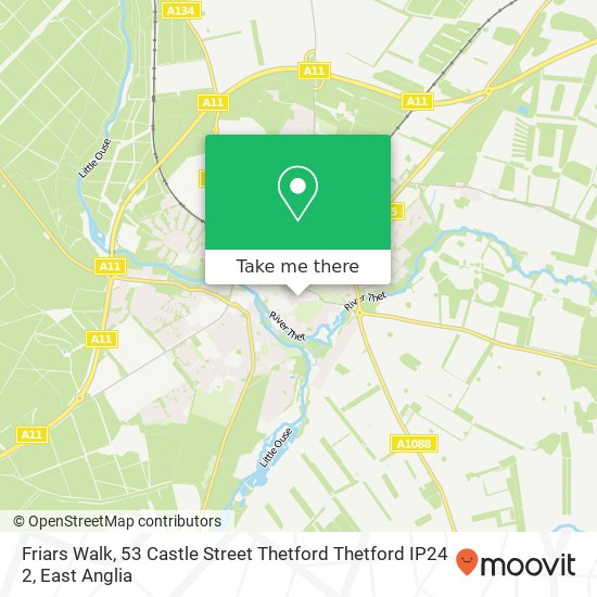 Friars Walk, 53 Castle Street Thetford Thetford IP24 2 map