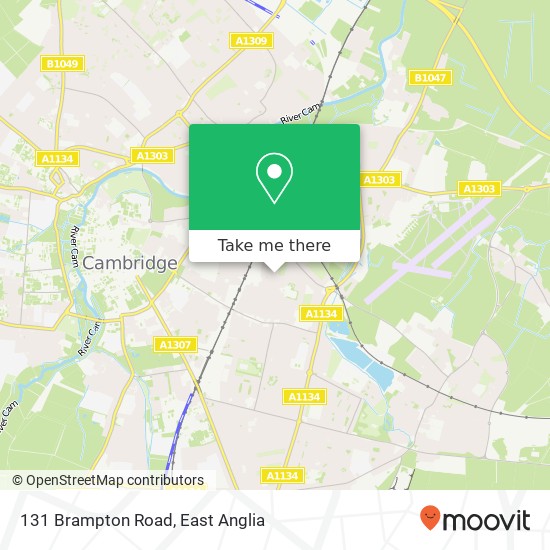131 Brampton Road, Cambridge Cambridge map