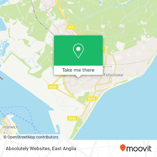 Absolutely Websites, 144 Mill Lane Felixstowe Felixstowe IP11 2 map