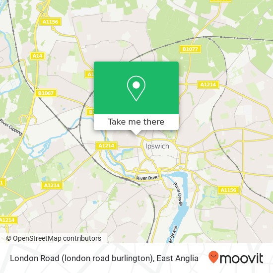 London Road (london road burlington), Ipswich Ipswich map