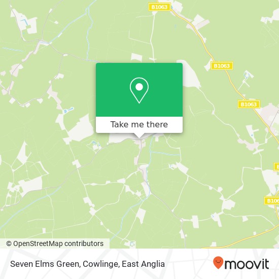 Seven Elms Green, Cowlinge map