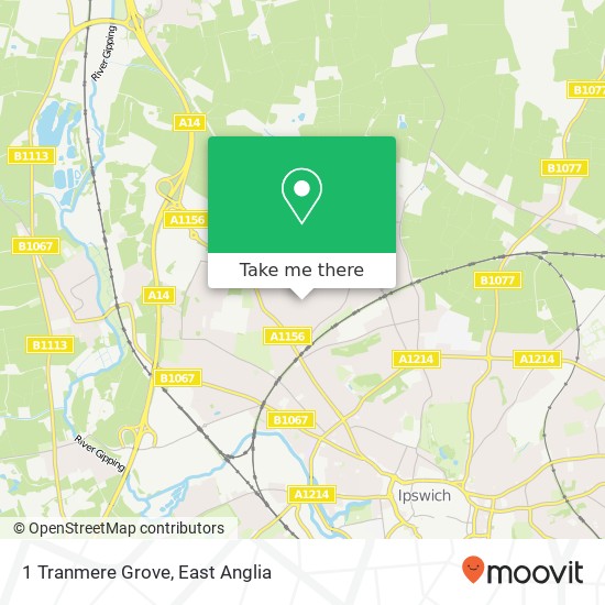 1 Tranmere Grove, Ipswich Ipswich map