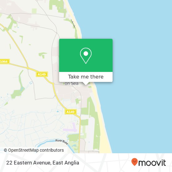 22 Eastern Avenue, Caister on Sea Great Yarmouth map