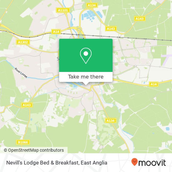 Nevill's Lodge Bed & Breakfast, Grindle Gardens Bury St Edmunds Bury St Edmunds IP33 2QG map