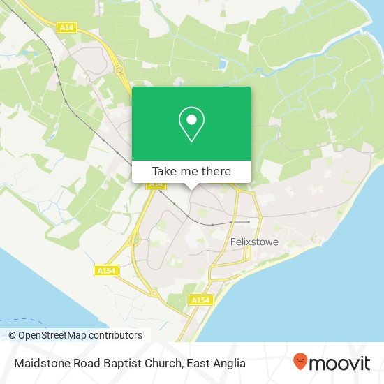 Maidstone Road Baptist Church, Maidstone Road Felixstowe Felixstowe IP11 9ED map