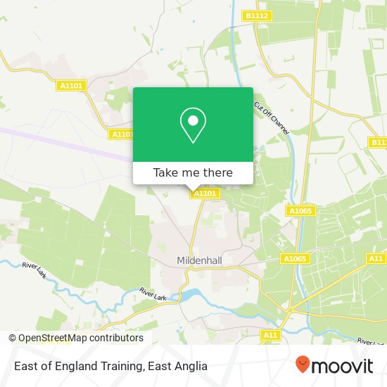 East of England Training, Hampstead Avenue Mildenhall Bury St Edmunds IP28 7 map