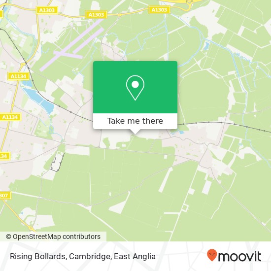 Rising Bollards, Cambridge map