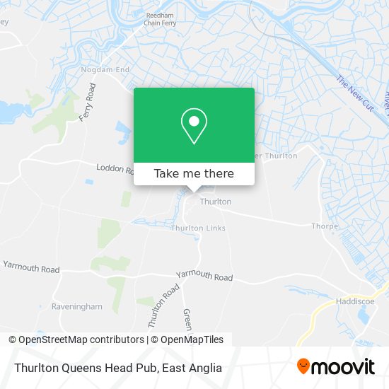 Thurlton Queens Head Pub map