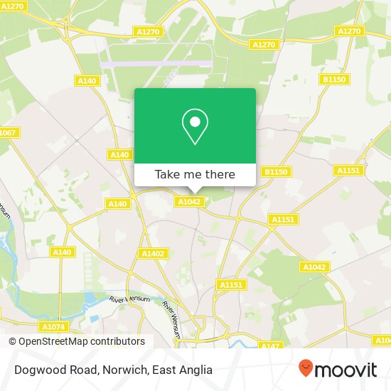 Dogwood Road, Norwich map
