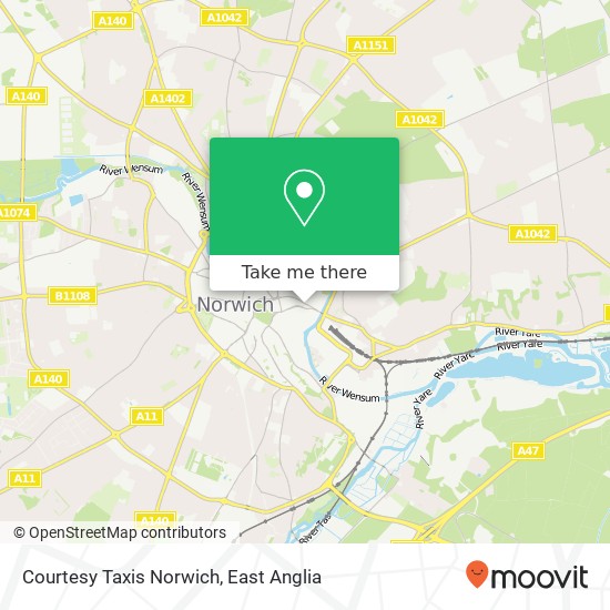 Courtesy Taxis Norwich map