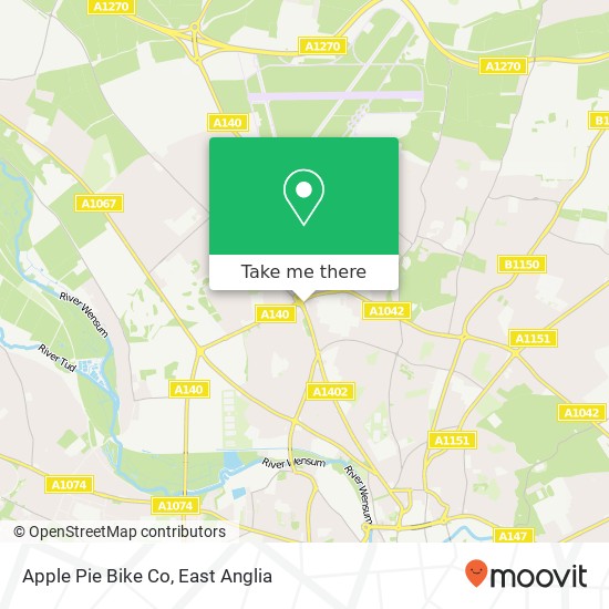 Apple Pie Bike Co, 363 Aylsham Road Norwich Norwich NR3 2RX map