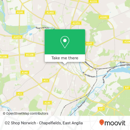 O2 Shop Norwich - Chapelfields, Unit Lg29 St Stephens Arcade Chapelfields map