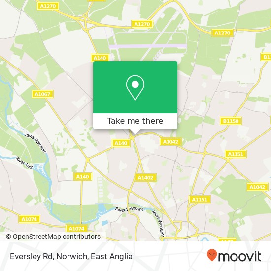 Eversley Rd, Norwich map