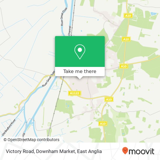 Victory Road, Downham Market map