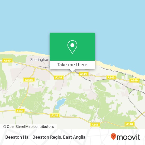 Beeston Hall, Beeston Regis map