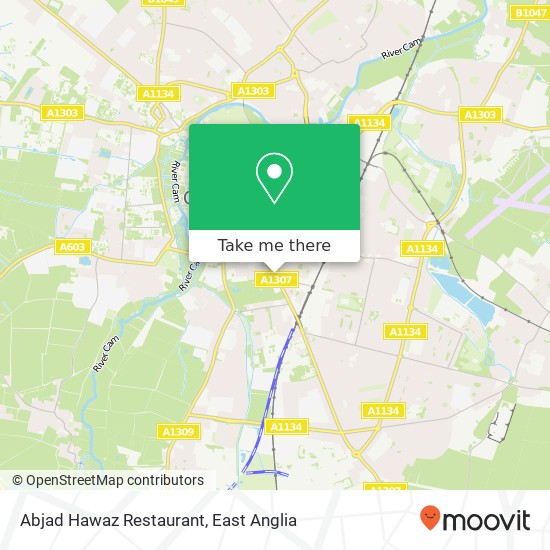 Abjad Hawaz Restaurant, 59 Hills Road Cambridge Cambridge CB2 1NT map