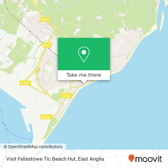 Visit Felixstowe Tic Beach Hut map