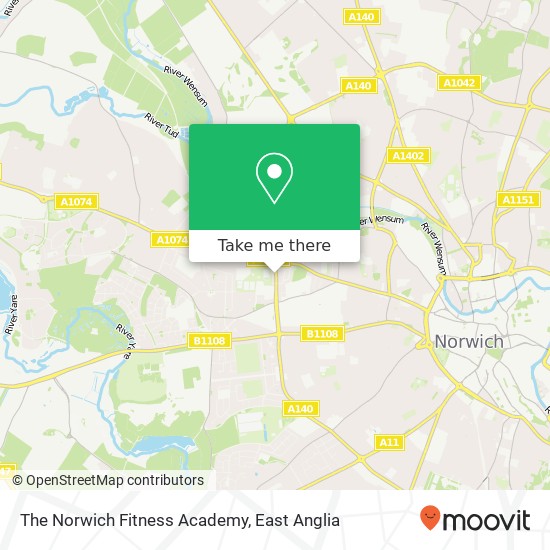 The Norwich Fitness Academy, Guardian Road Norwich Norwich NR5 8PG map