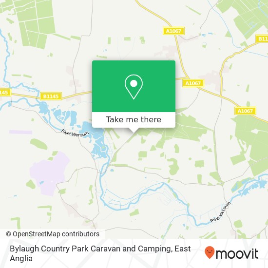 Bylaugh Country Park Caravan and Camping map