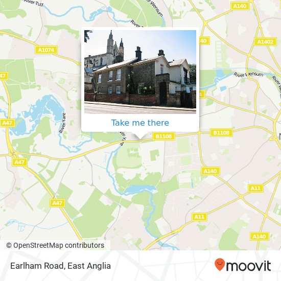 Earlham Road, Norwich Norwich map