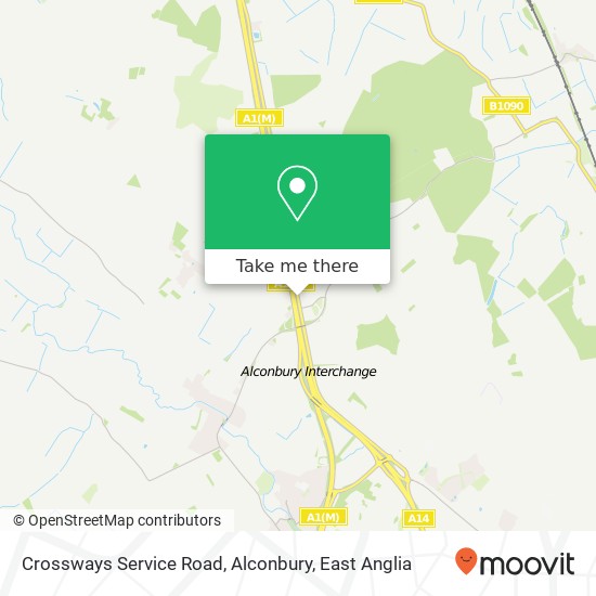 Crossways Service Road, Alconbury map