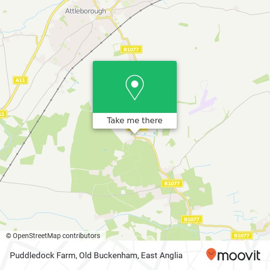 Puddledock Farm, Old Buckenham map