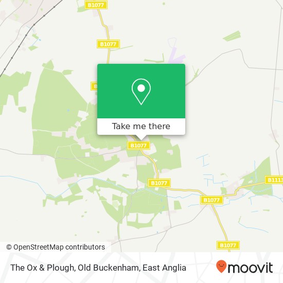 The Ox & Plough, Old Buckenham, Old Buckenham Attleborough map