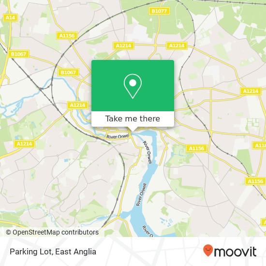 Parking Lot, New Cut East Ipswich map