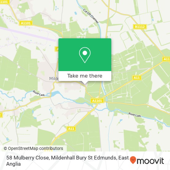 58 Mulberry Close, Mildenhall Bury St Edmunds map