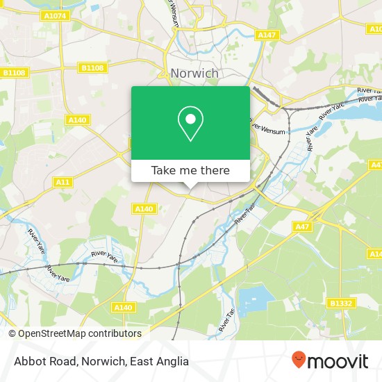 Abbot Road, Norwich map