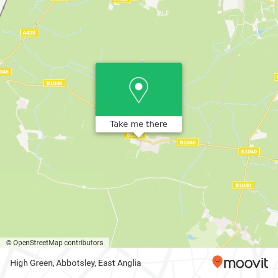 High Green, Abbotsley map