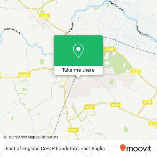 East of England Co-OP Foodstore, Swines Green Beccles Beccles NR34 9 map