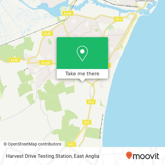 Harvest Drive Testing Station, 3 Harvest Drive Lowestoft Lowestoft NR33 7NJ map