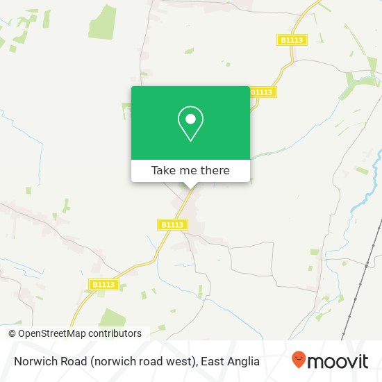 Norwich Road (norwich road west), Tacolneston Norwich map