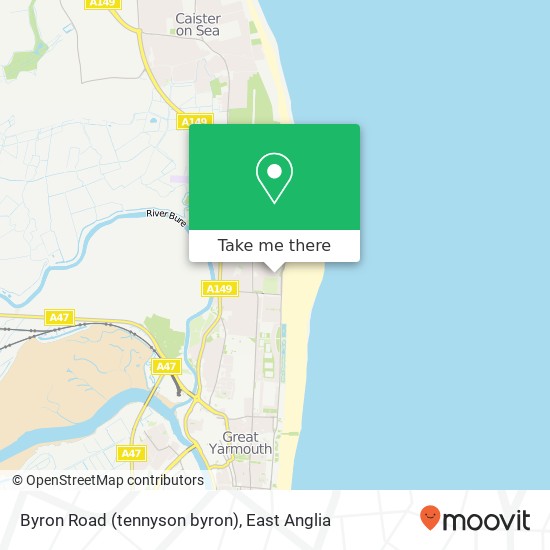 Byron Road (tennyson byron), Great Yarmouth Great Yarmouth map