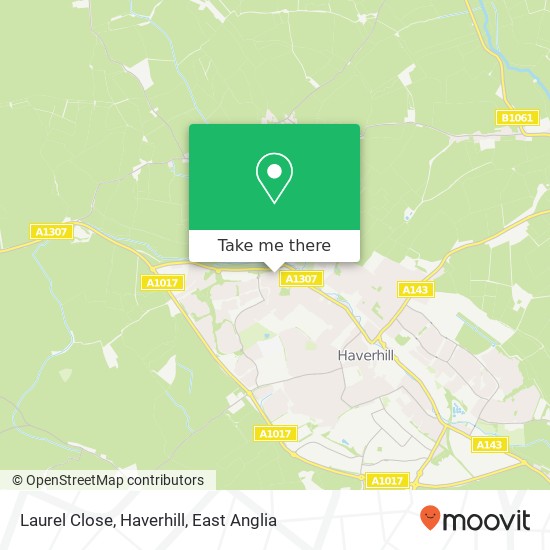 Laurel Close, Haverhill map