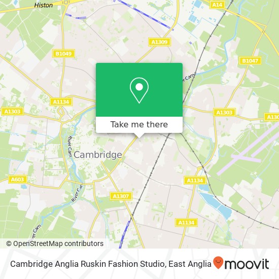 Cambridge Anglia Ruskin Fashion Studio, Cambridge Anglia Ruskin University map