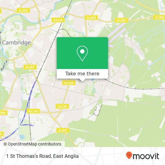 1 St Thomas's Road, Cambridge Cambridge map