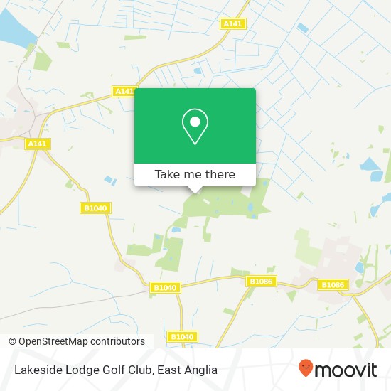 Lakeside Lodge Golf Club, Pidley Huntingdon map