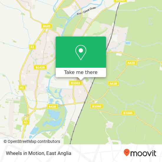 Wheels in Motion, Cromwell Road Eynesbury St Neots PE19 2 map