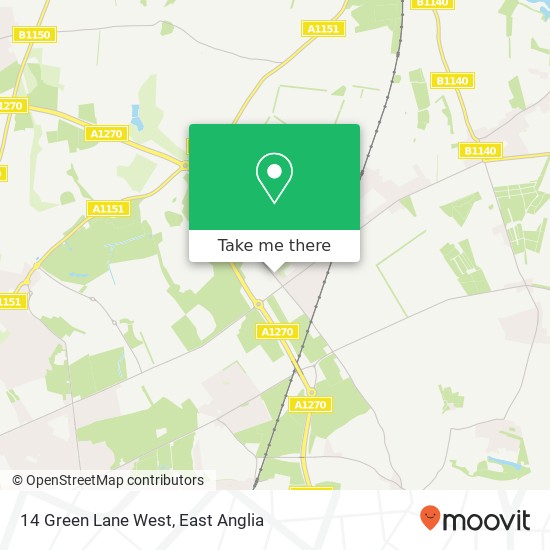 14 Green Lane West, Rackheath Norwich map