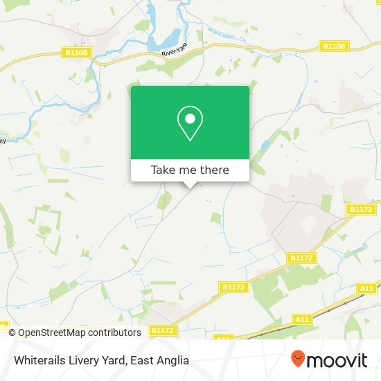 Whiterails Livery Yard, Melton Road Great Melton Norwich NR9 3 map
