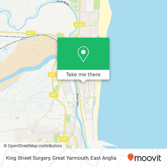 King Street Surgery, Great Yarmouth map