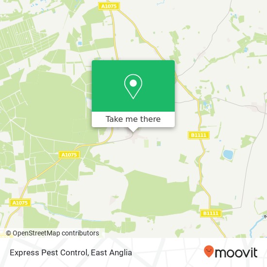 Express Pest Control, The Green Great Hockham Thetford IP24 1 map
