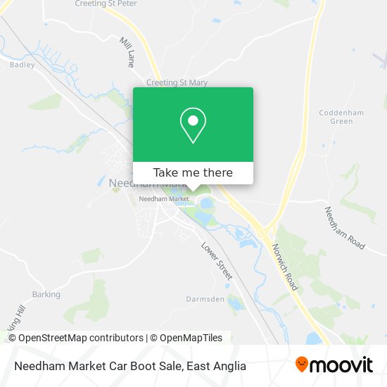 Needham Market Car Boot Sale map