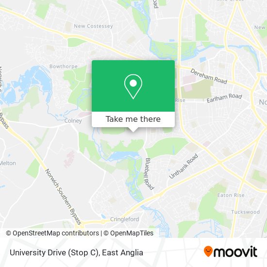 University Drive (Stop C) map