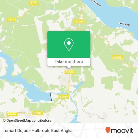 smart Dojos - Holbrook, Ipswich Road Holbrook Ipswich IP9 2 map