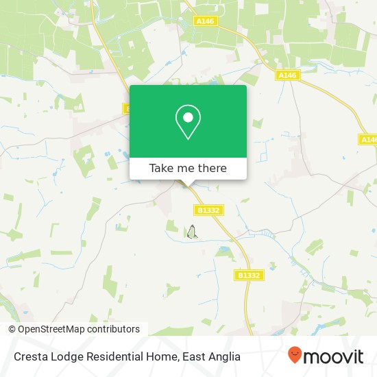 Cresta Lodge Residential Home, Bungay Road Poringland Norwich NR14 7 map