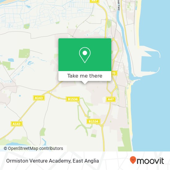 Ormiston Venture Academy, The Willows Gorleston Great Yarmouth NR31 7 map